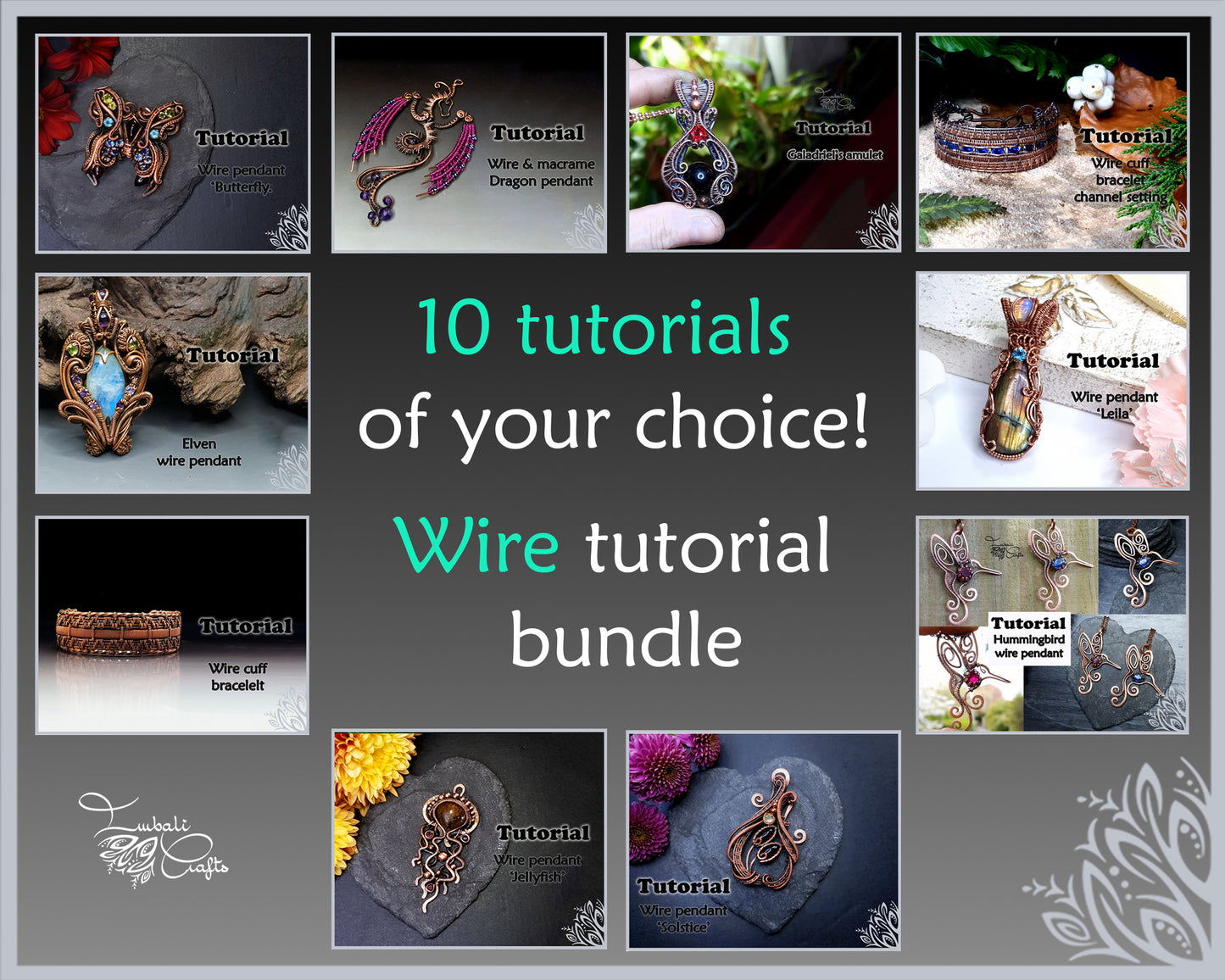 PDF Tutorials 10 x wire work tutorial bundle