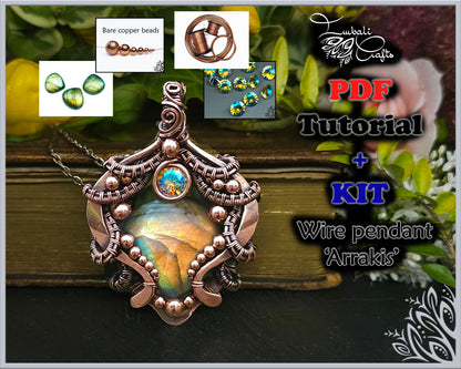 Kit + PDF tutorial - Arrakis pendant