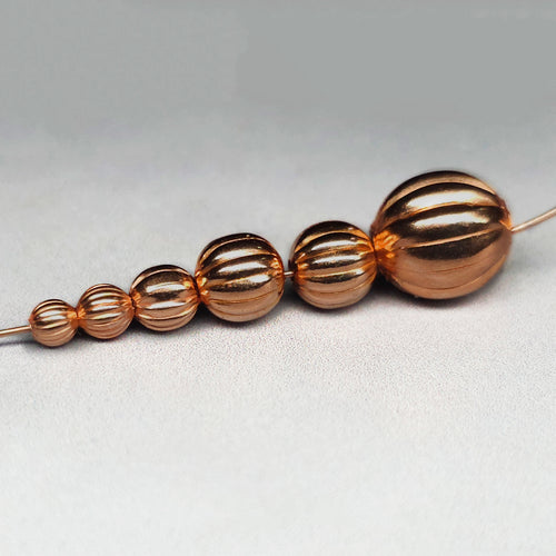 Pumpkin copper beads