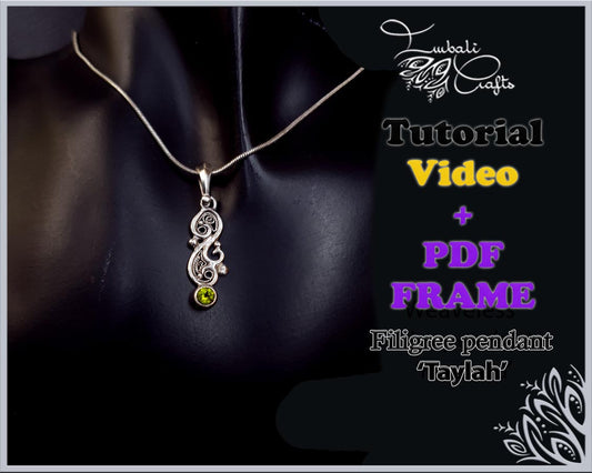 PDF Frame - Filgree pendant