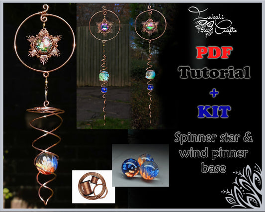 Kit + PDF Tutorial - Double sided star and wind spinner