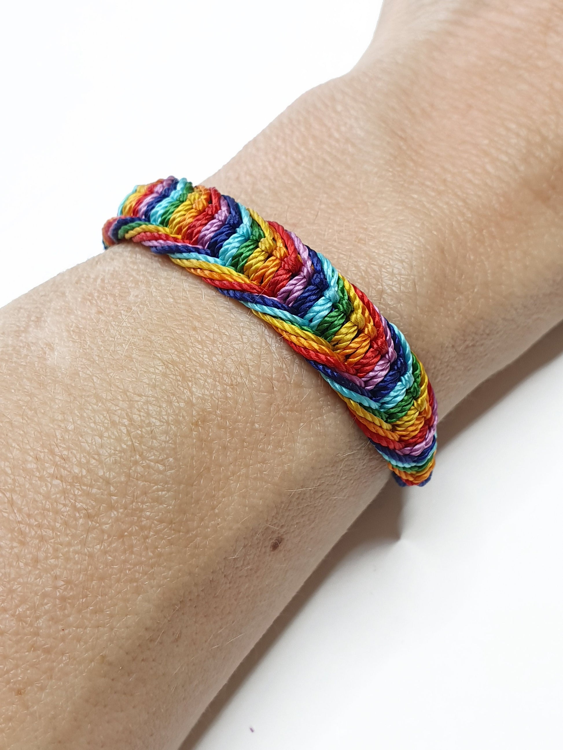 KIT - micro macrame rainbow bracelet - pride bracelet - friendship bracelet - key worker bracelet - materials