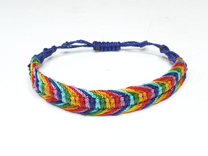 KIT - micro macrame rainbow bracelet - pride bracelet - friendship bracelet - key worker bracelet - materials