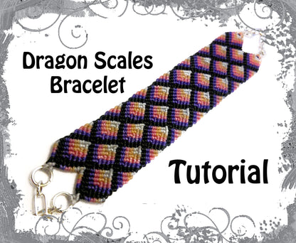 TUTORIAL - Micro Macrame Dragon Scales Bracelet Pattern