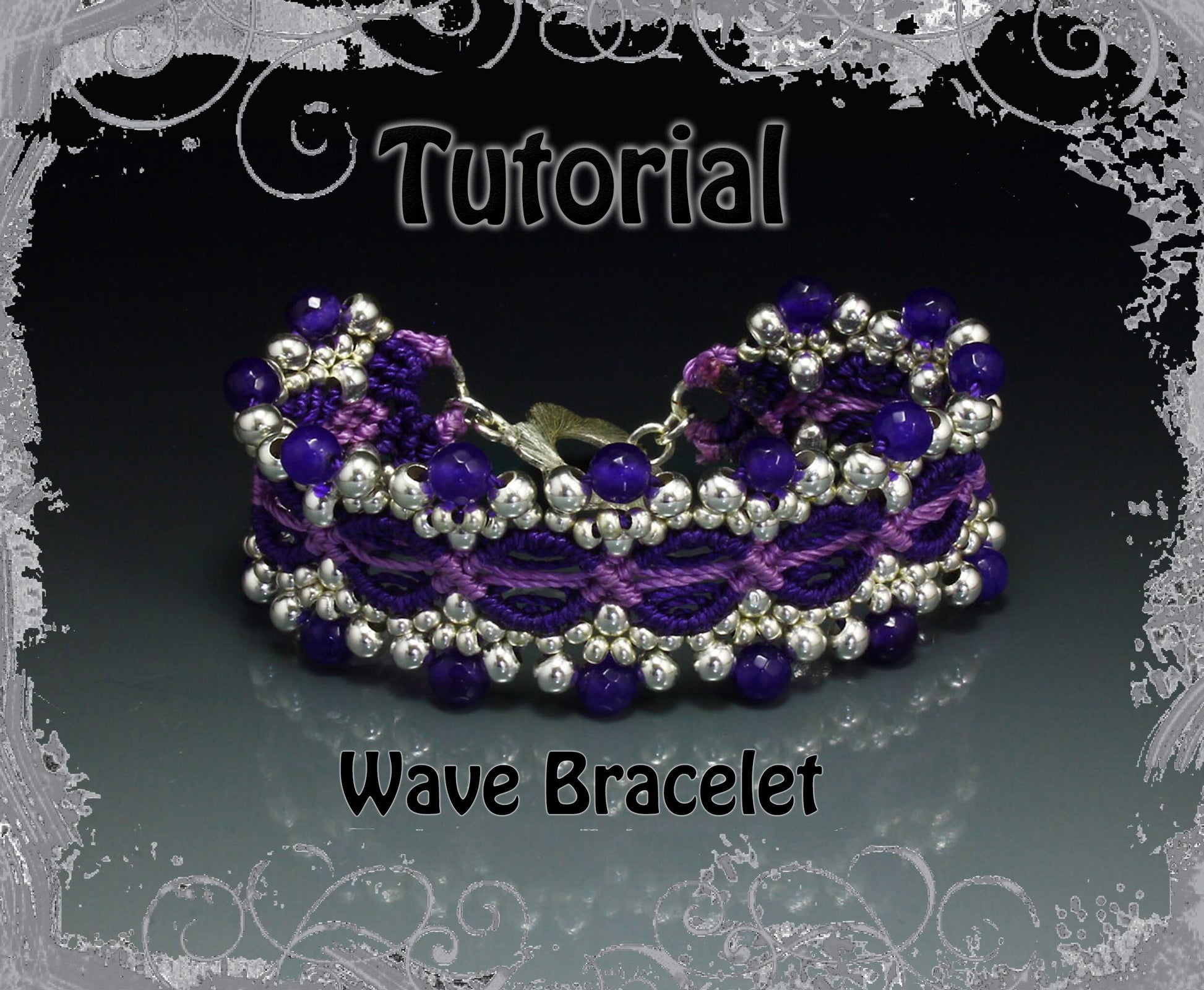 TUTORIAL - Wave bracelet - Macrame bracelet pattern - beaded bracelet