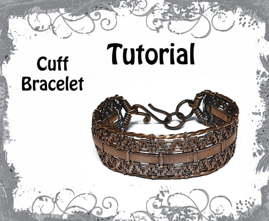 TUTORIAL - Cuff Bracelet - wire wrap bracelet tutorial - DIY jewellery - men's or ladies cuff bracelet tutorial