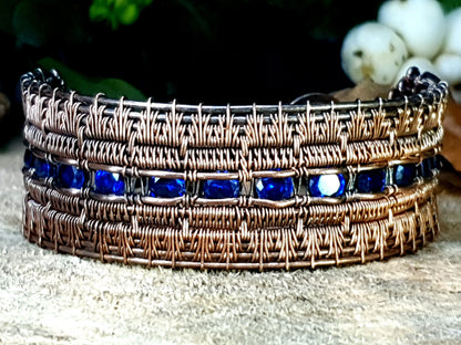 TUTORIAL - Channel set cuff bracelet - wire weaving - woven bracelet tutorial - DIY jewellery - men's or ladies cuff bracelet tutorial