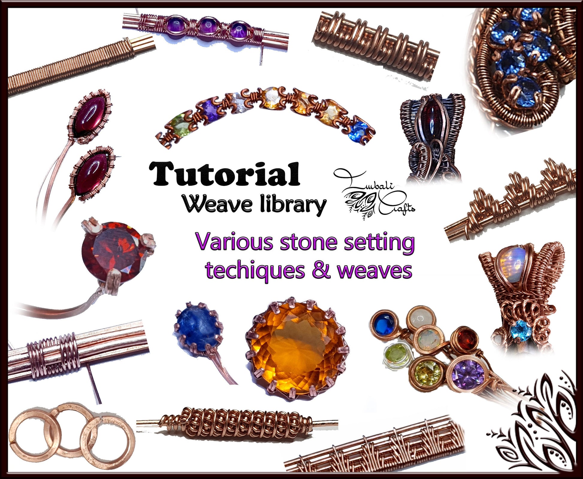 10 x tutorial bundle - your choice of 10 patterns - wire/macrame tutorial - DIY jewellery