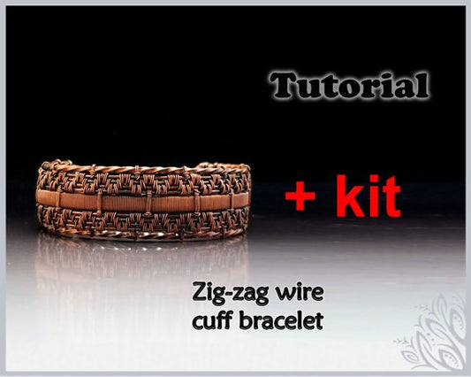 TUTORIAL & KIT - Cuff Bracelet - wire wrap bracelet tutorial - DIY jewellery - men's or ladies cuff bracelet tutorial