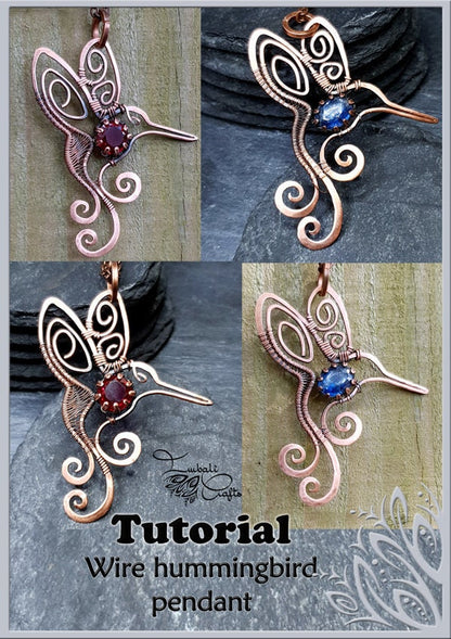 TUTORIAL - Humming bird pendant - copper wire tutorial