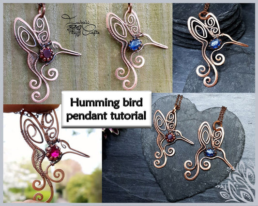 TUTORIAL - Humming bird pendant - copper wire tutorial