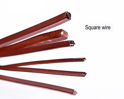 Square copper wire - dead soft - 1m - 5m - 10m