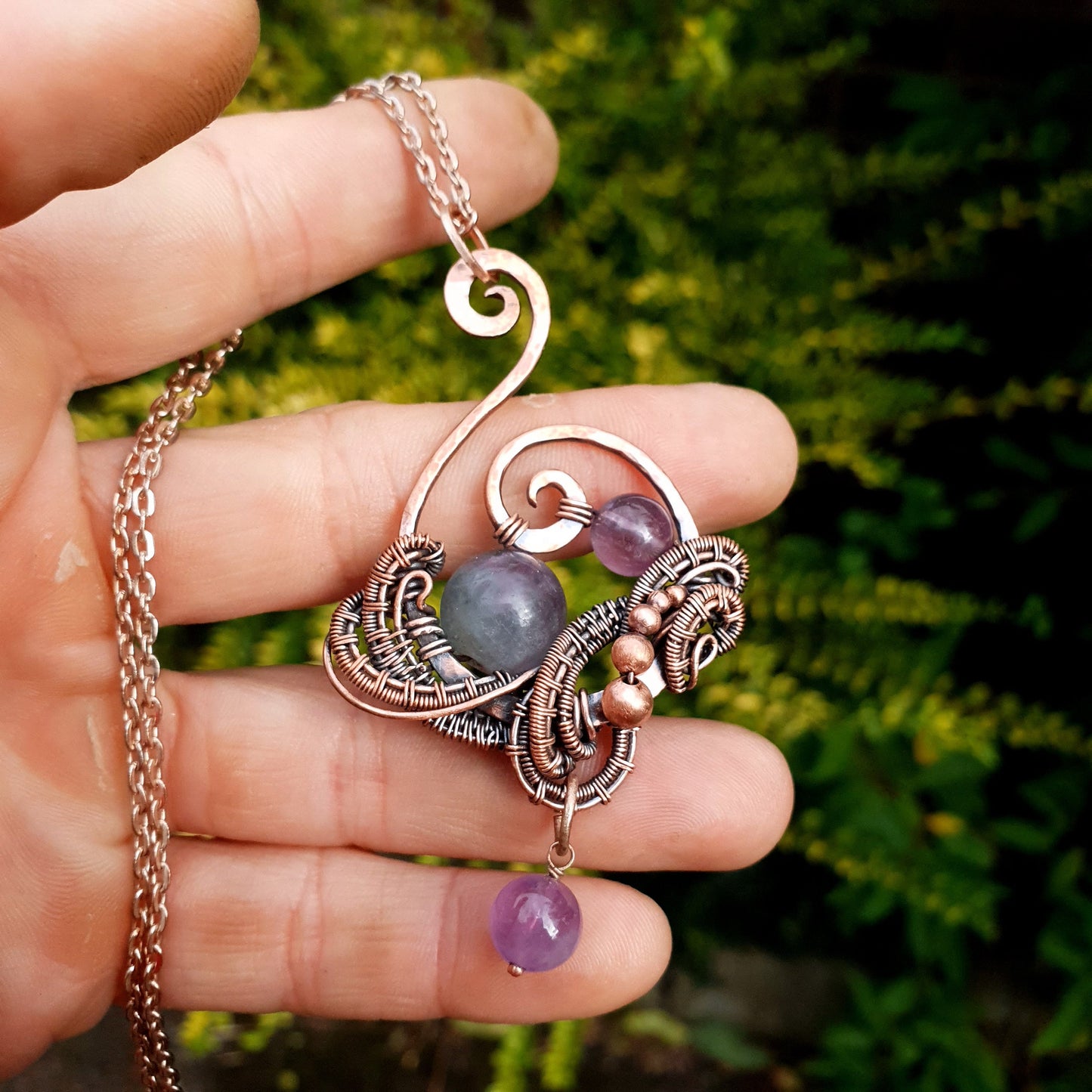 Kit + video tutorial - 'Galaxy' pendant - video tutorial - wire wrap tutorial - DIY jewellery