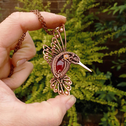 PDF TUTORIAL - hummingbird heady pendant - wire weaving pattern - necklace tutorial - wire pendant