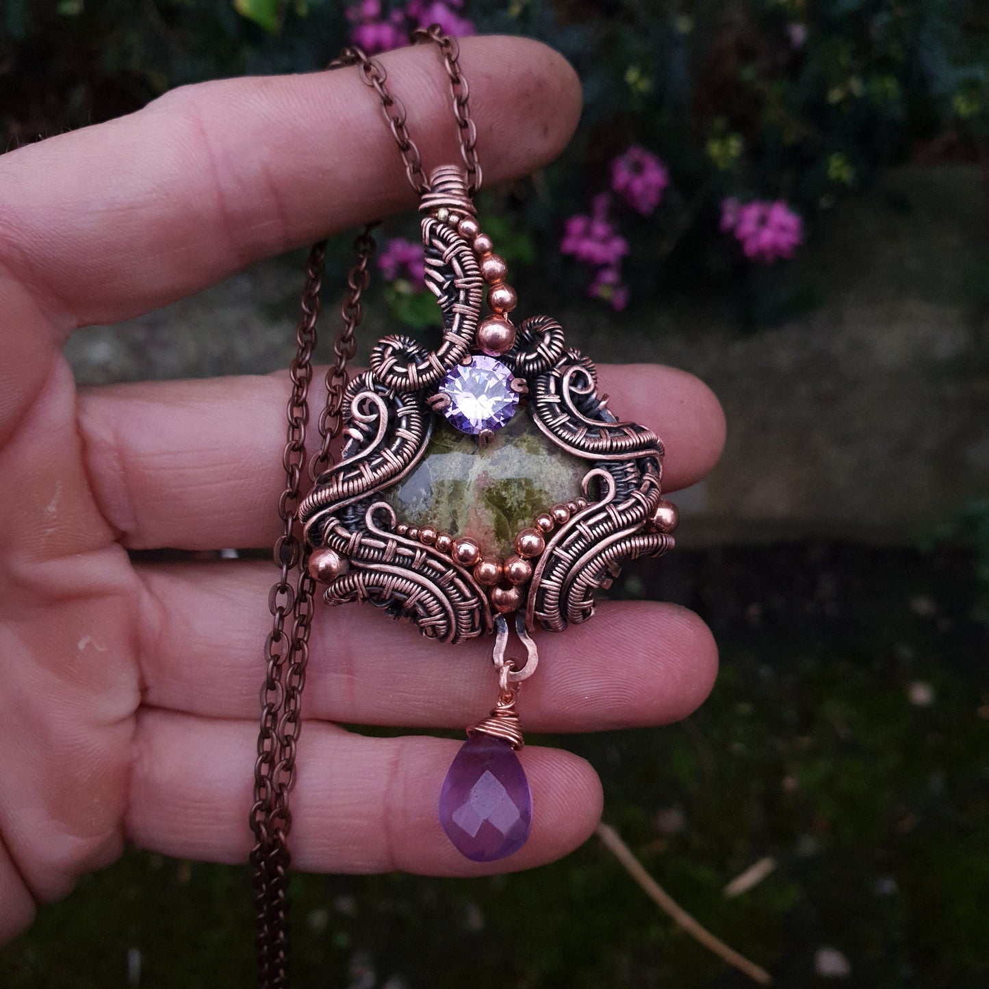 Kit + PDF Tutorial - wire wrap 'Shooting star' pendant - wire weaving pattern - DIY jewellery