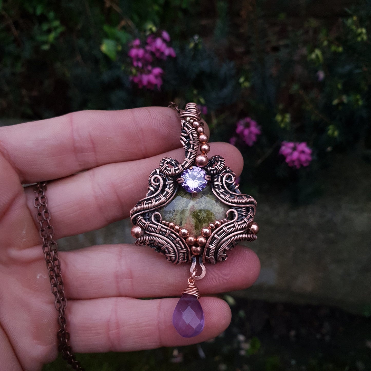 PDF Tutorial - wire wrap 'Shooting star' pendant - wire weaving pattern - DIY jewellery