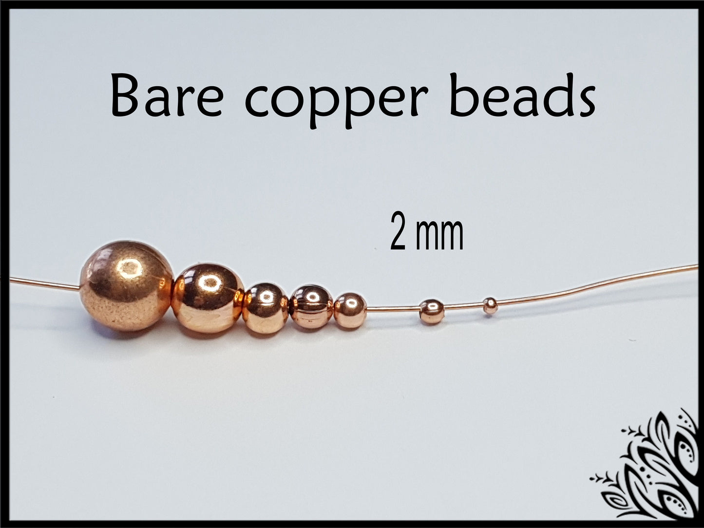 Unplated bare copper beads