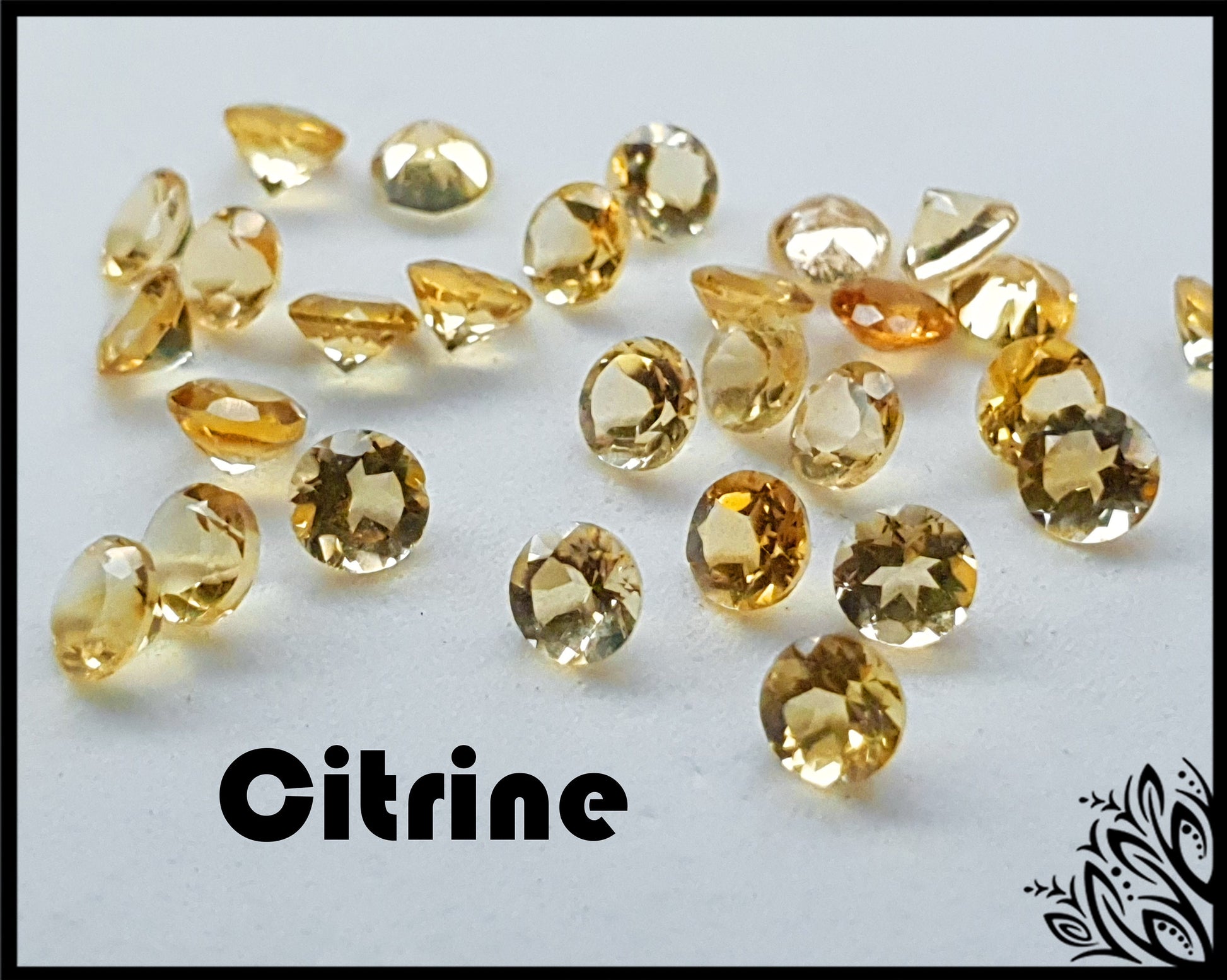 Citrine - loose gemstone - various sizes - round faceted cut