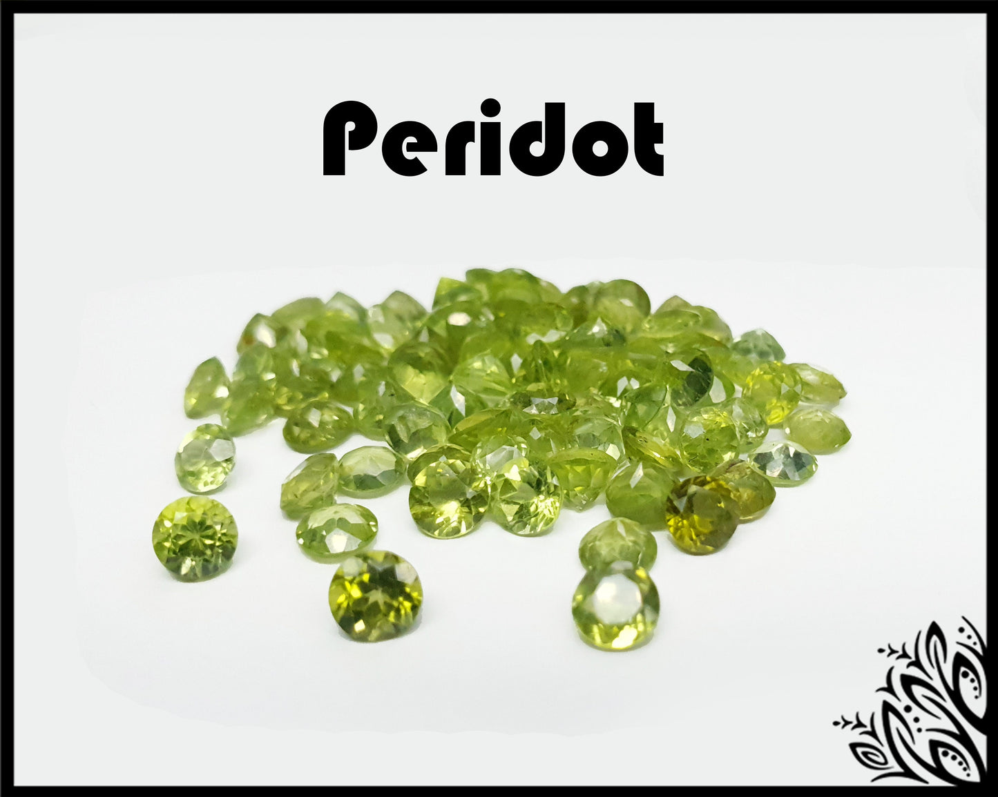 Peridot - loose gemstone - various sizes - round faceted cut