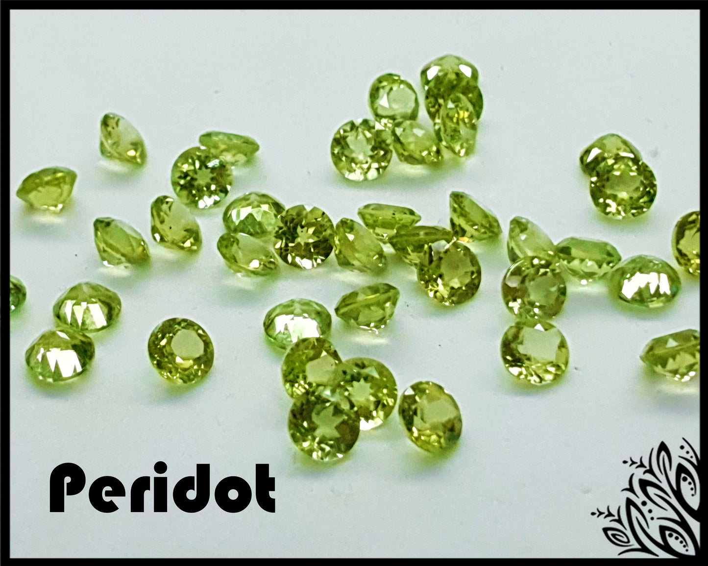 Peridot - loose gemstone - various sizes - round faceted cut