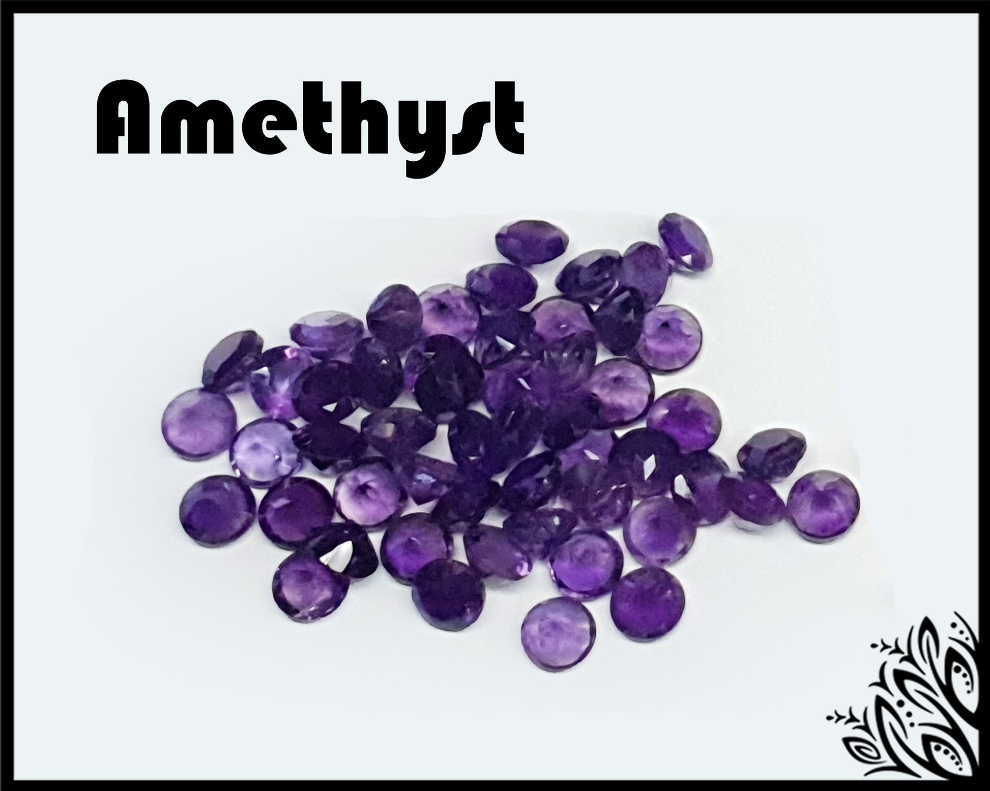 Amethyst - loose gemstone - various sizes - round faceted cut