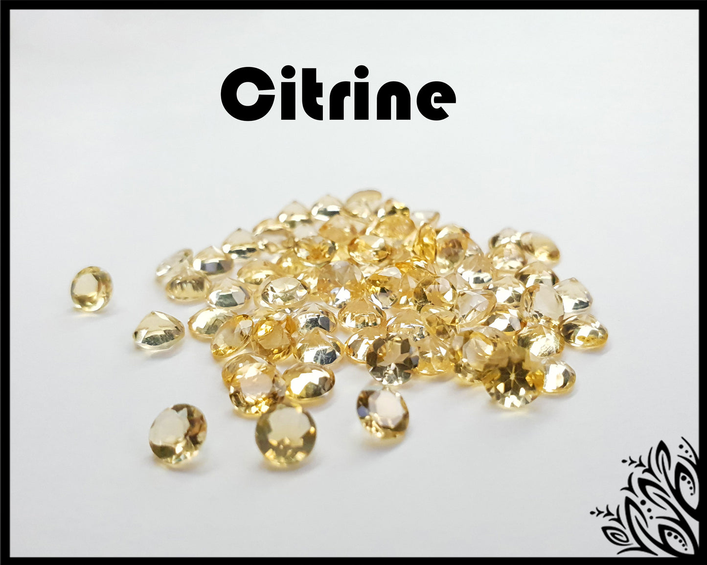 Citrine - loose gemstone - various sizes - round faceted cut