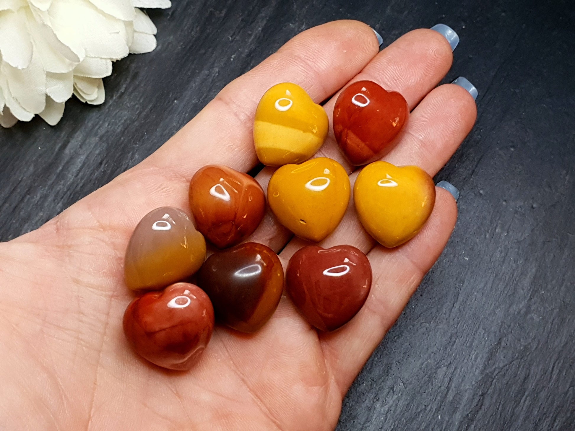 Mookaite puffy heart - 20 mm