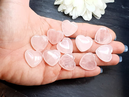 Rose quartz heart - 20 mm