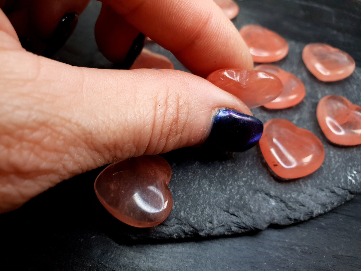 Cherry quartz heart - 20 mm