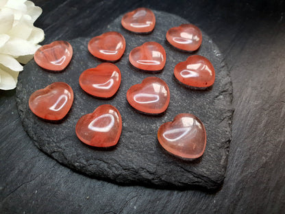 Cherry quartz heart - 20 mm