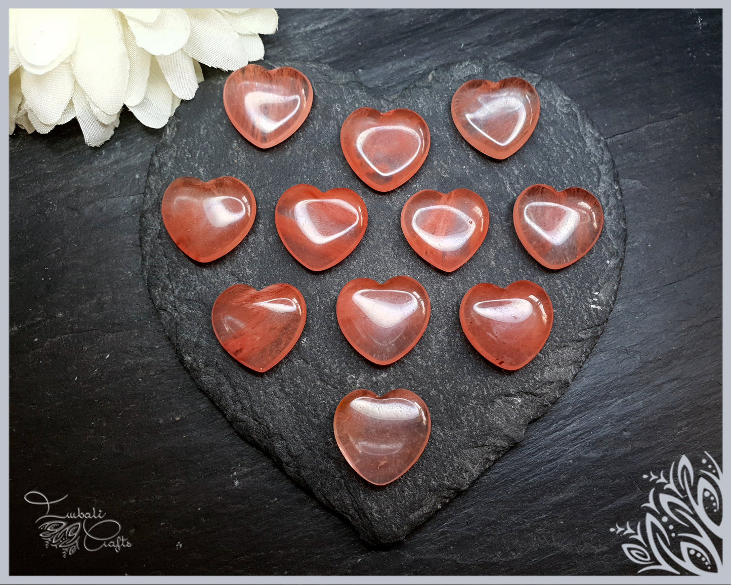 Cherry quartz heart - 20 mm