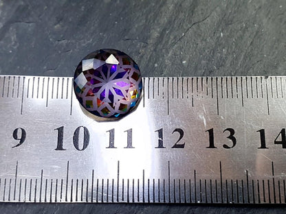 Glass crystal - round - 14 mm - Aurora