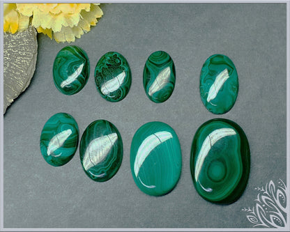 Malachite cabochon - oval - 25 mm to 40 mm