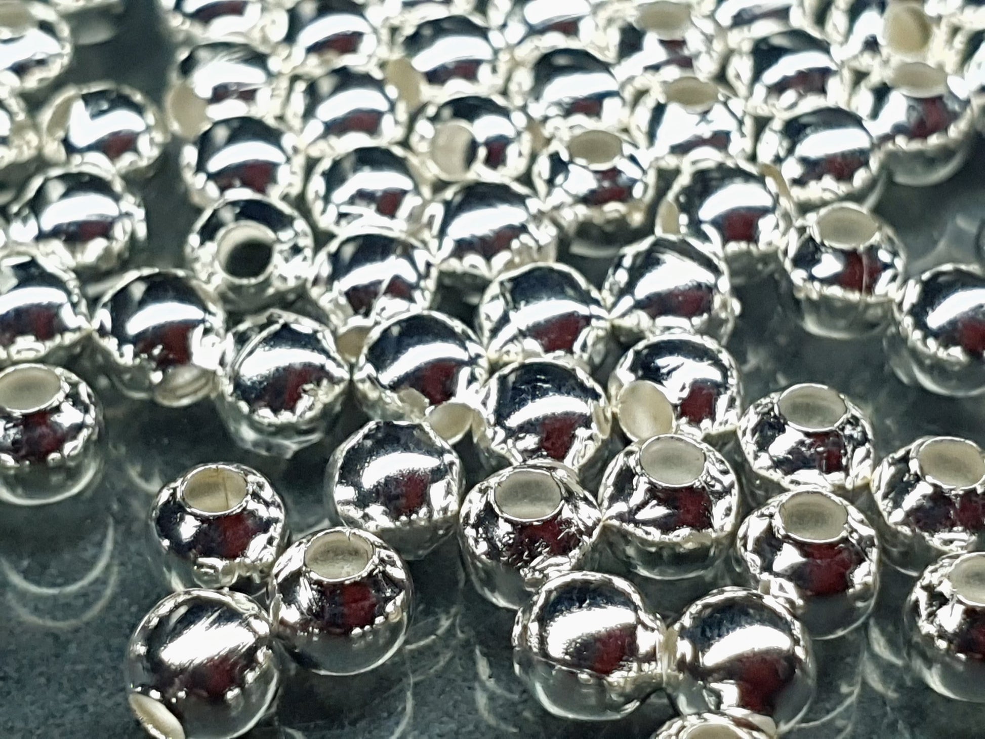 Silver plated beads