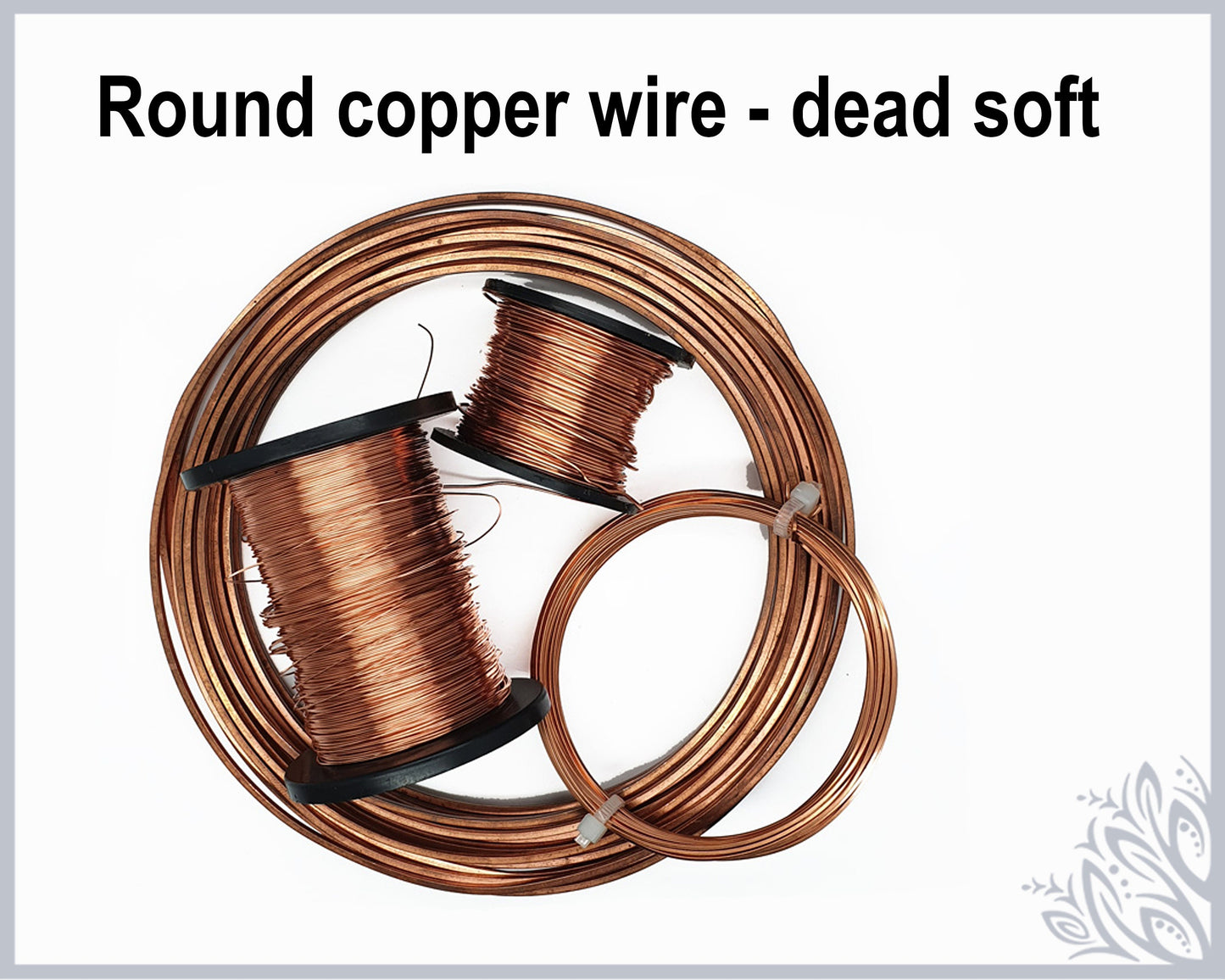 Round copper wire - bare - Dead Soft - 5 m - 10 m