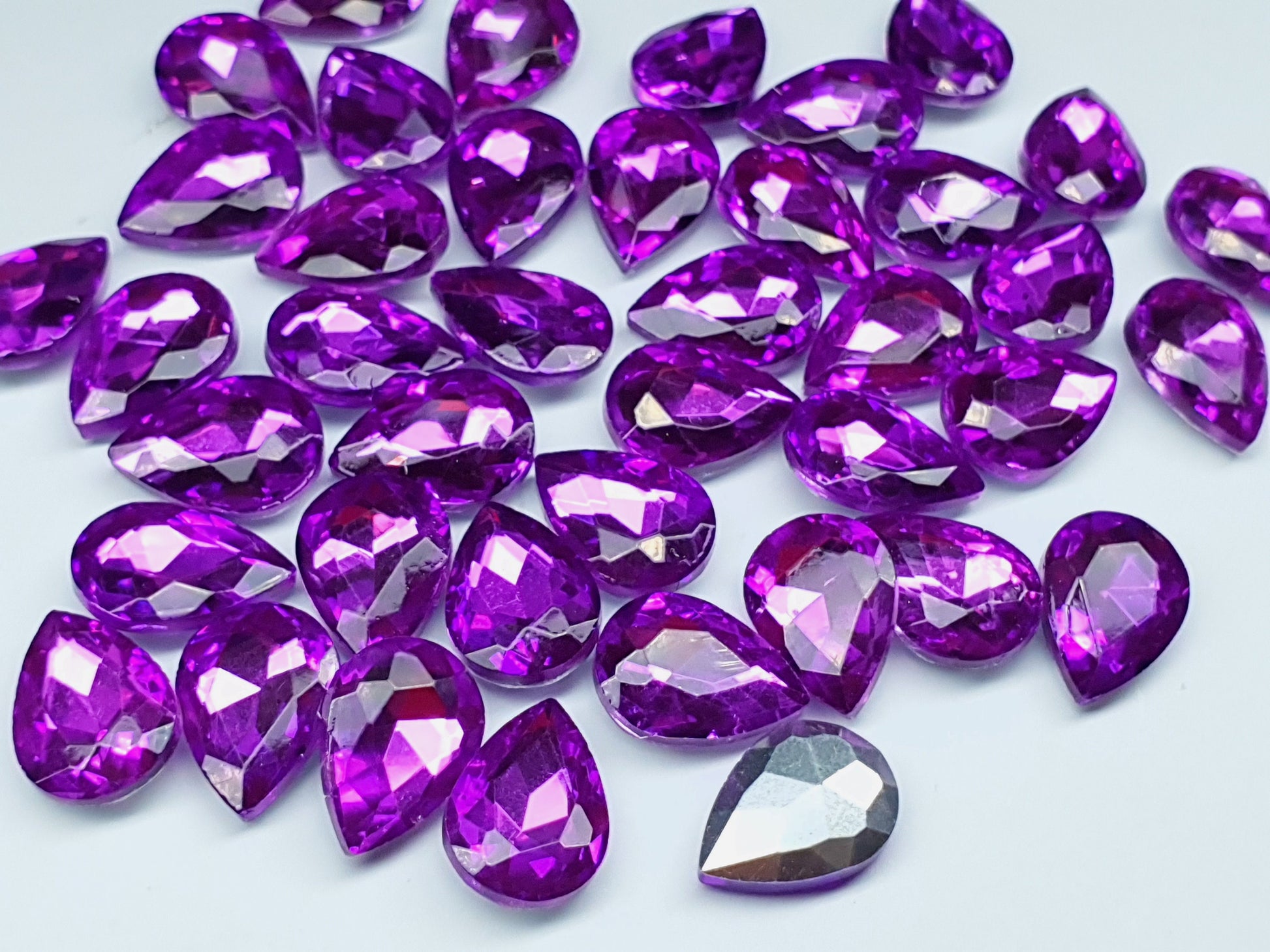 Glass crystal - Pear - 14 mm - Amethyst