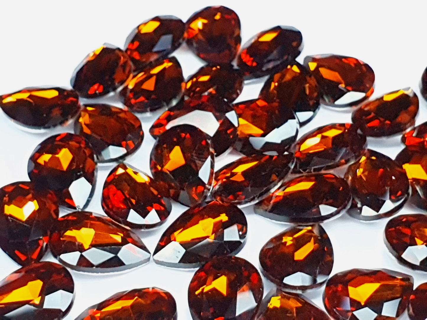 Glass crystal - Pear - 14 mm - Amber