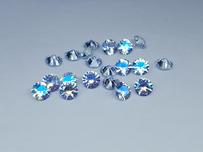 Cubic zirconia - Moonstone - 8 mm - round faceted cut