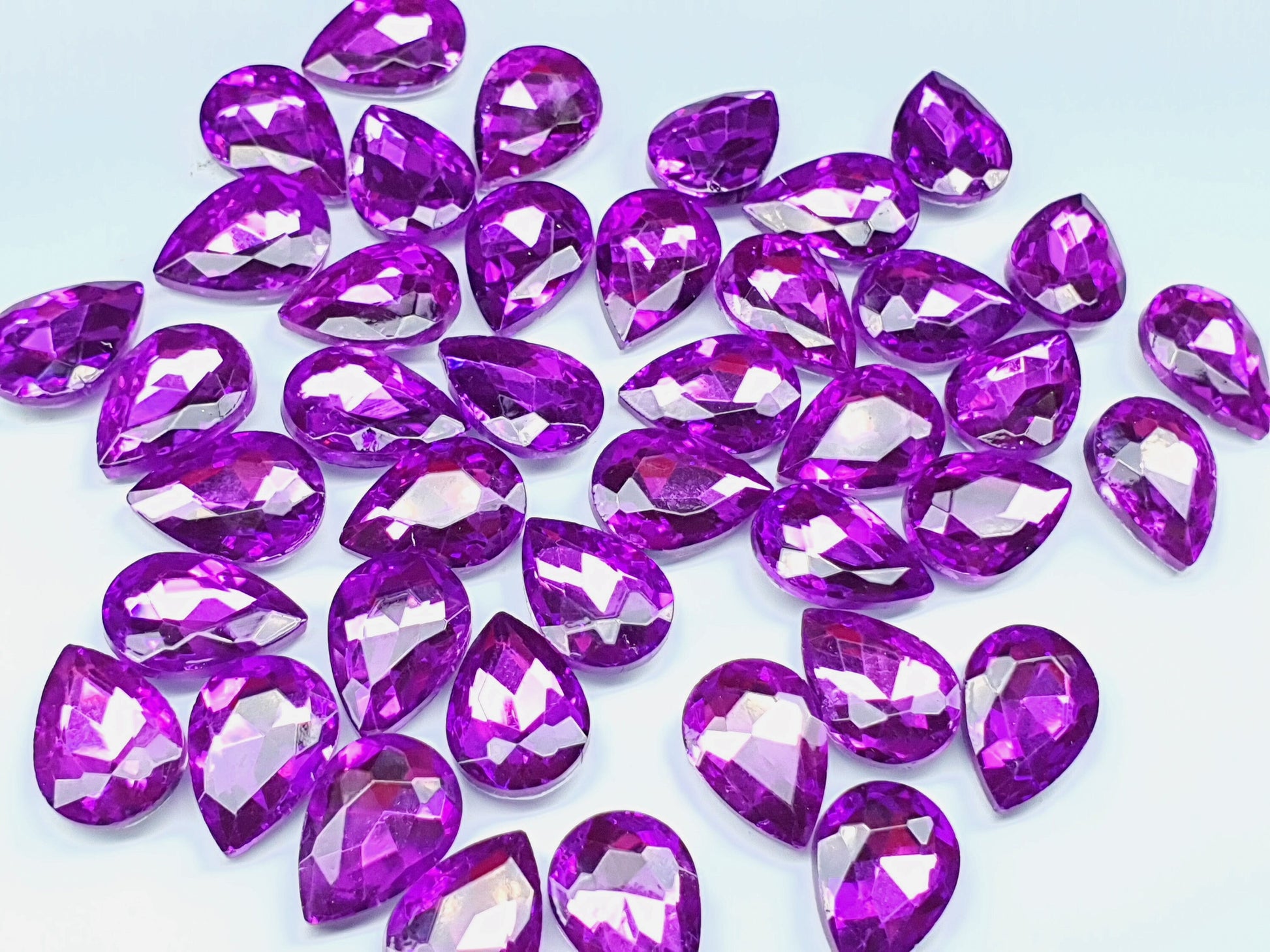 Glass crystal - Pear - 14 mm - Amethyst