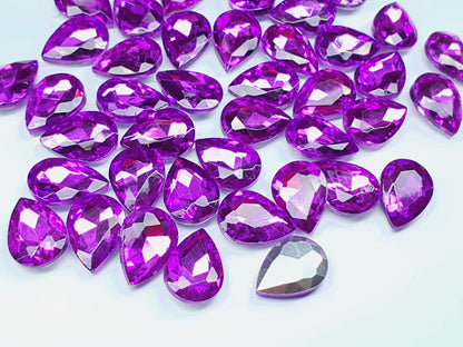 Glass crystal - Pear - 14 mm - Amethyst