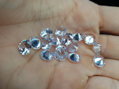 Cubic zirconia - Diamond - 8 mm - round faceted cut