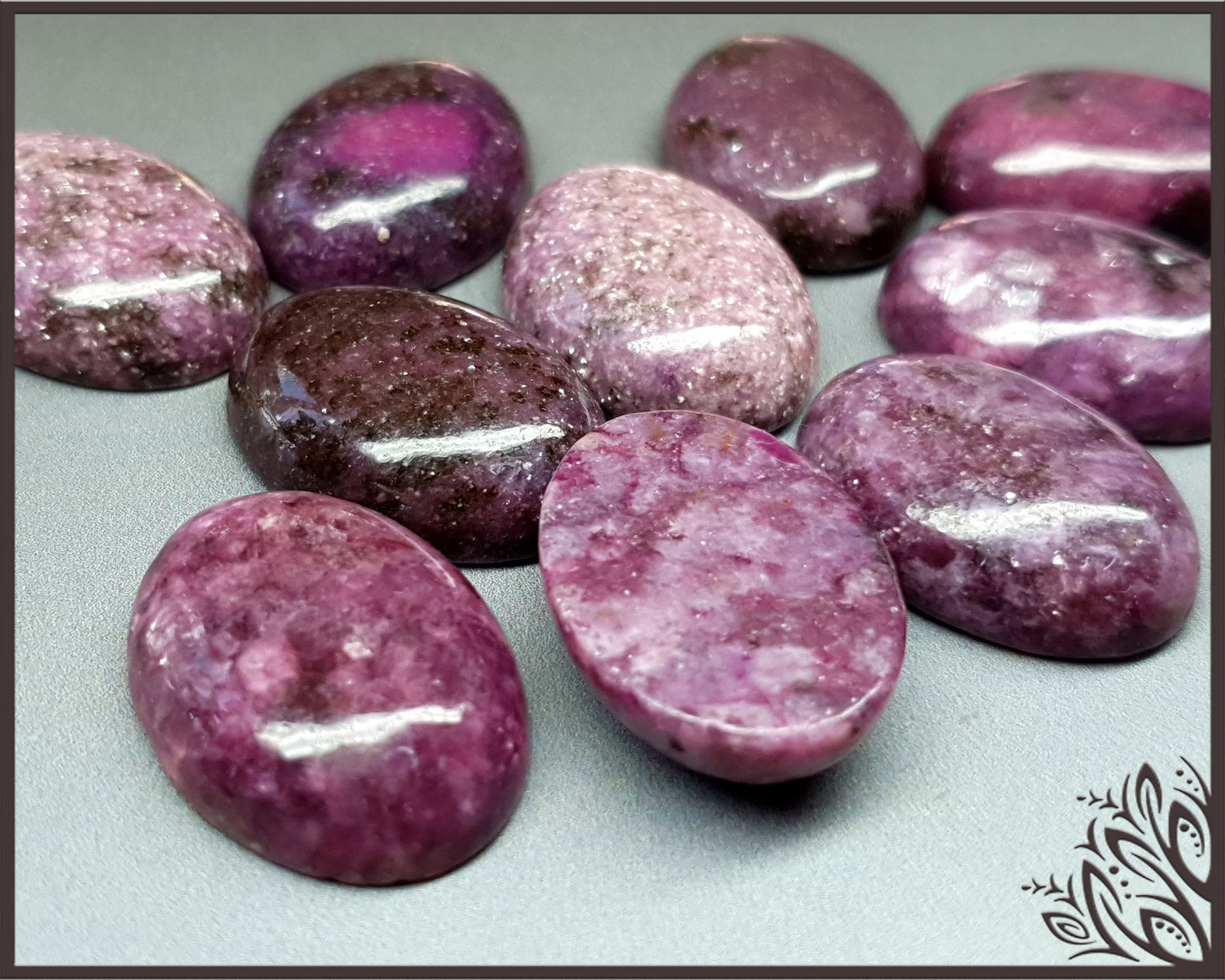 GSO077 - Lepidolite - 18x13mm - oval imbali crafts