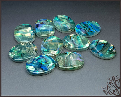 GSO046 - Paua shell - 24x19 mm - oval imbali crafts