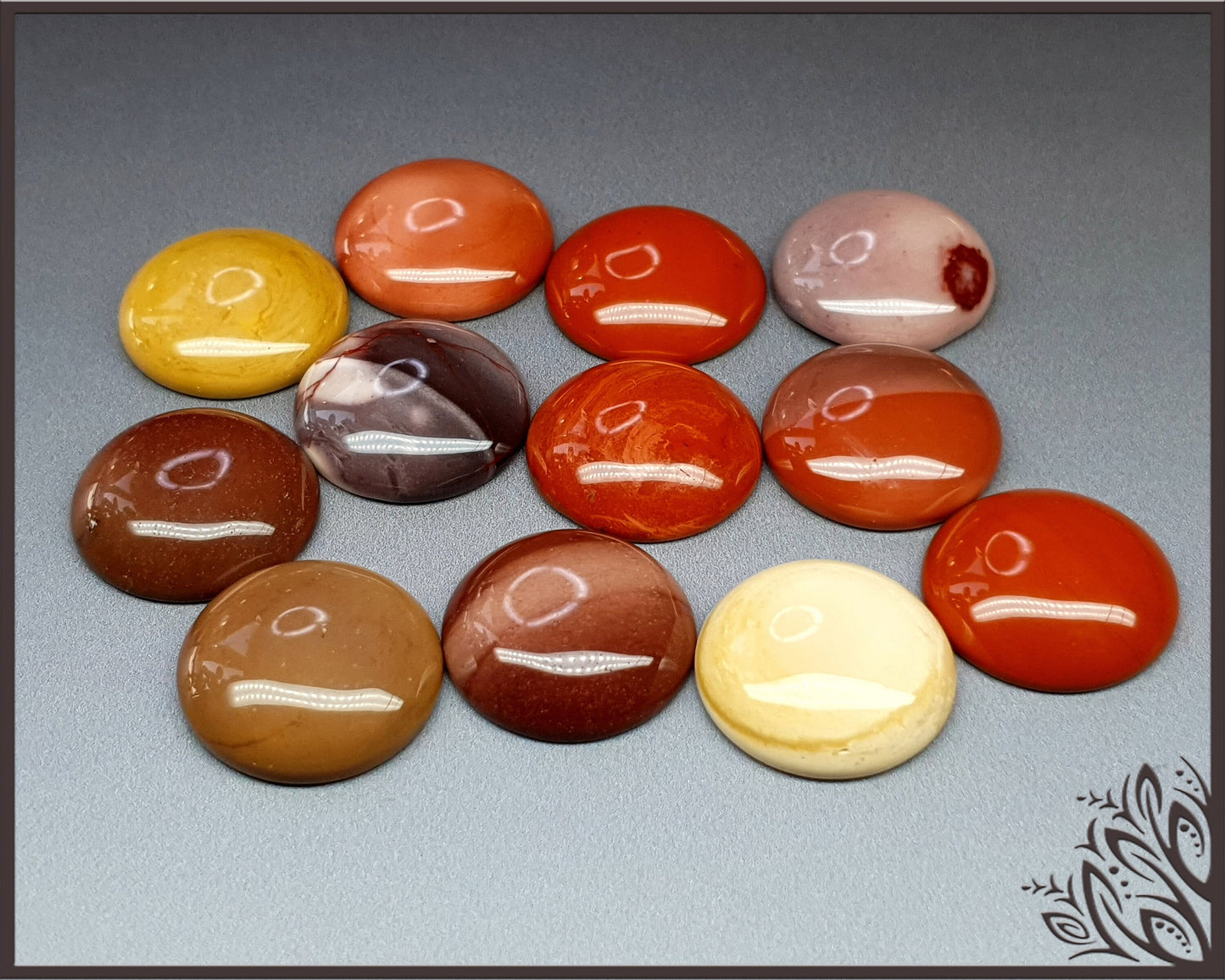 Mookaite cabochon - round 20 mm imbali crafts