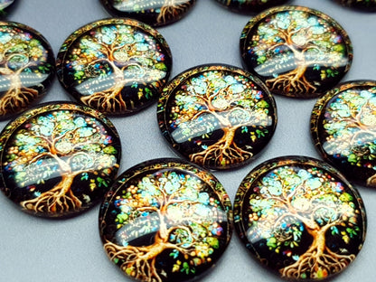 Tree of life cabochon - 20 mm - Spring