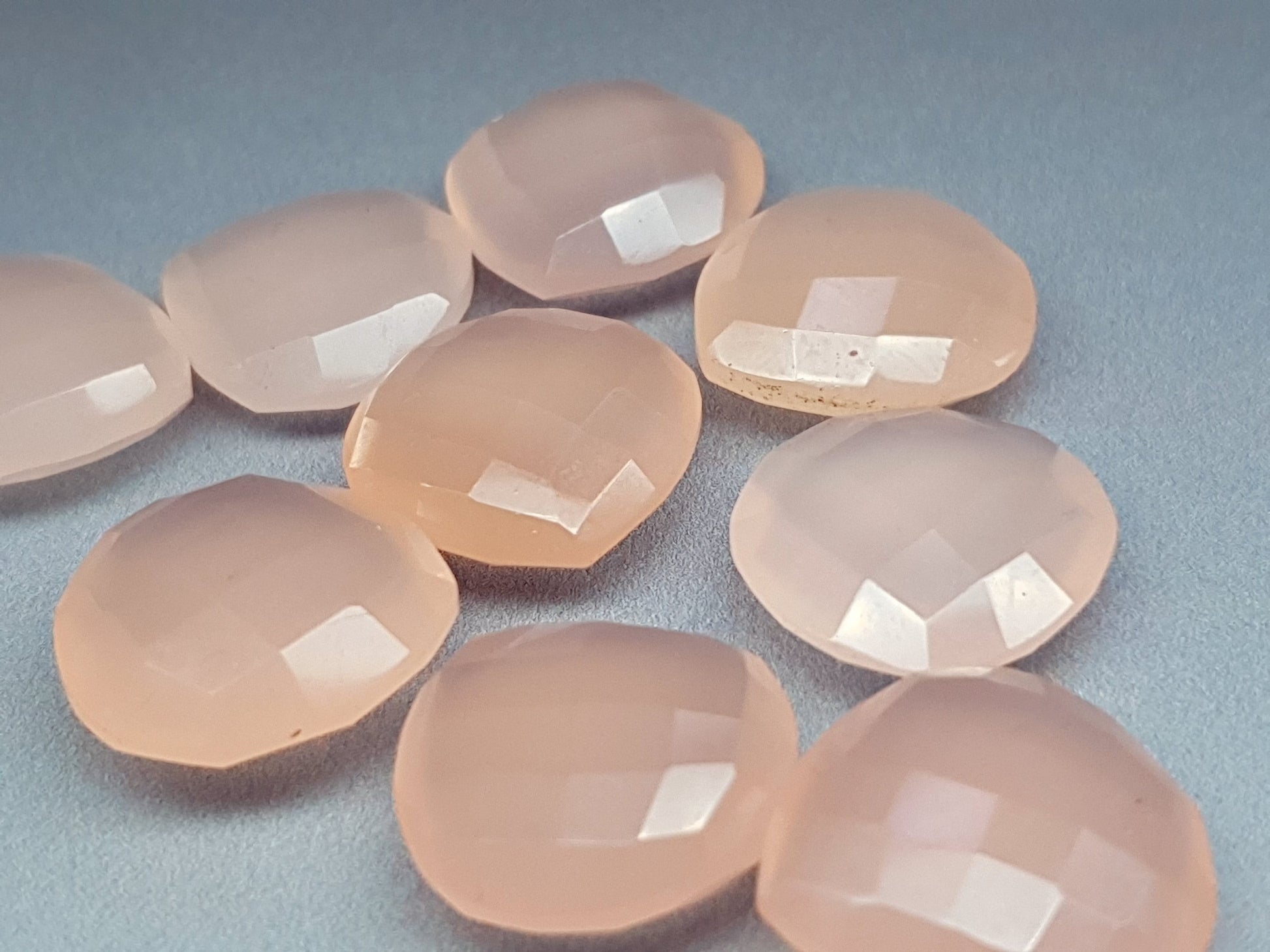 Rose quartz - puffy pear - 16 mm - pink