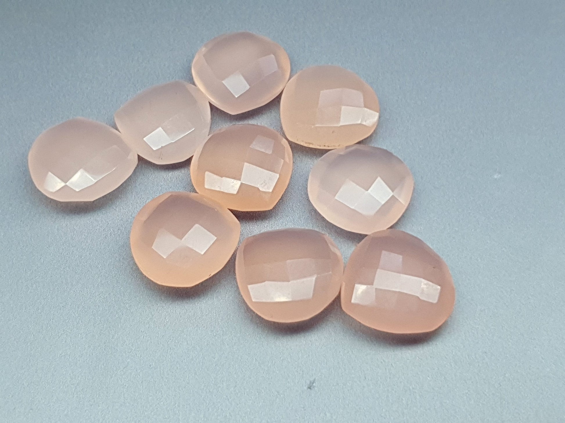 Rose quartz - puffy pear - 16 mm - pink