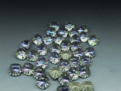 Glass crystal - square - 10 mm - Starburst - Lavender