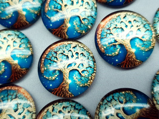 Tree of life cabochon - 20 mm - Summer