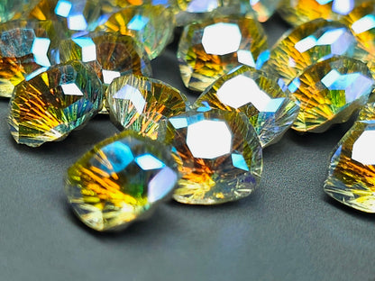 Glass crystal - square - 10 mm - Starburst - Sunflower